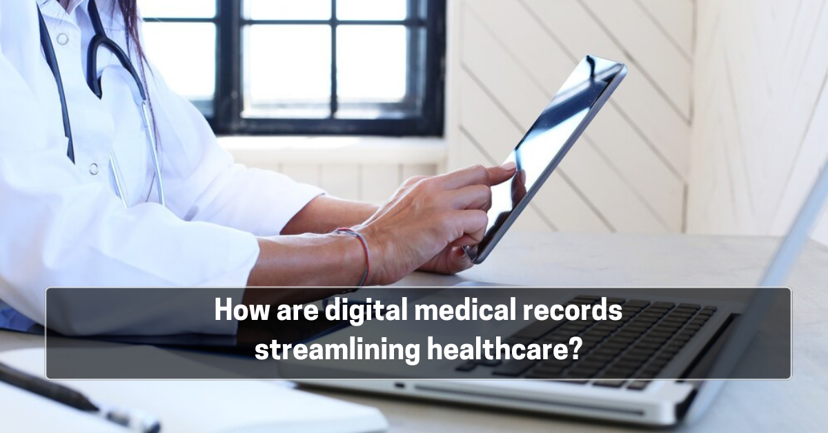 How can electronic medical records (EMR) help healthcare staff manage stress?